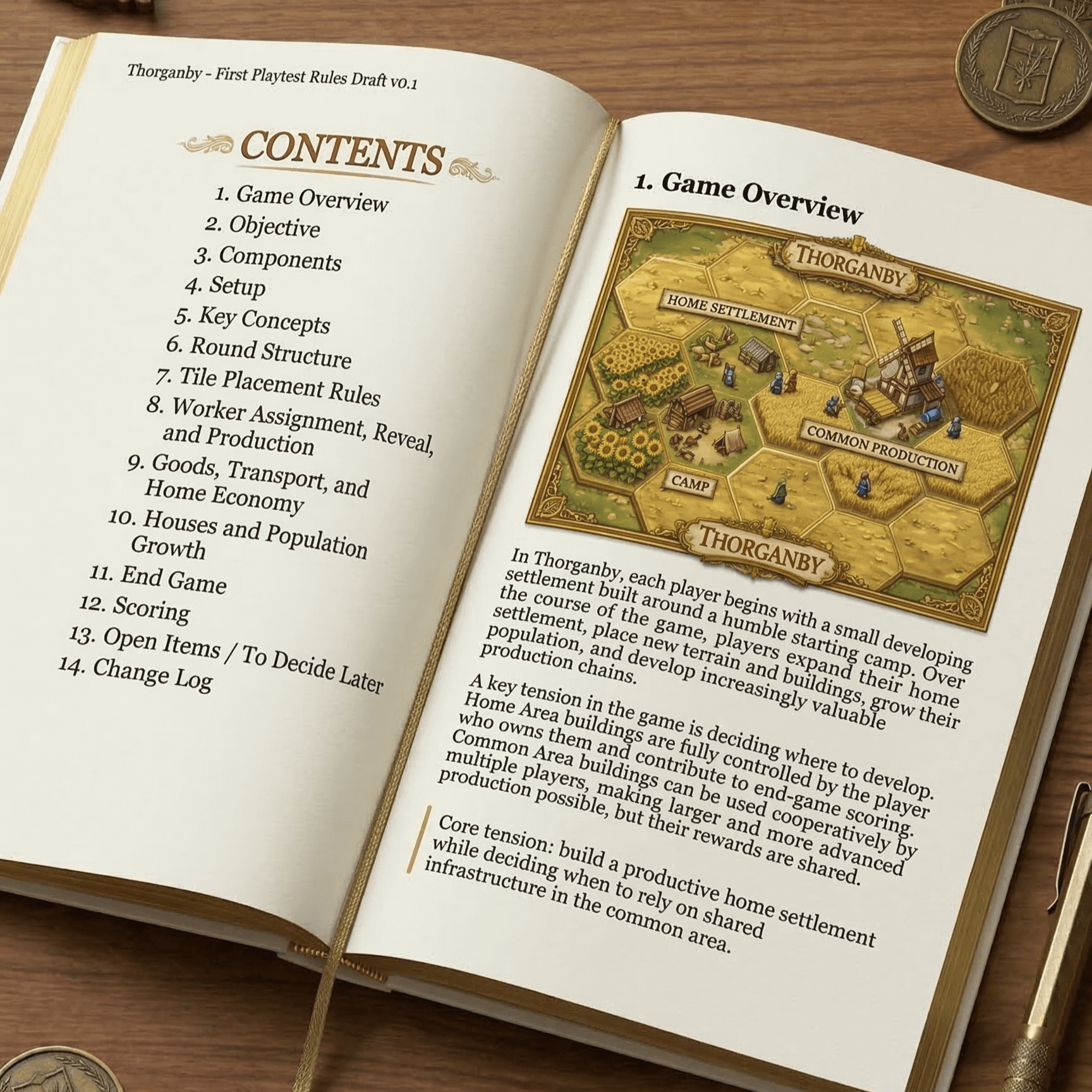 Thorganby playtest rulebook cover